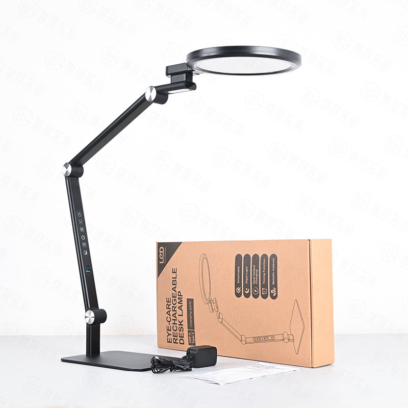 Adjustable Full Spectrum LED Desk Lamp with USB Charging