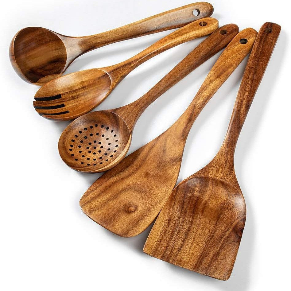 Acacia Wood Kitchen Utensil Set