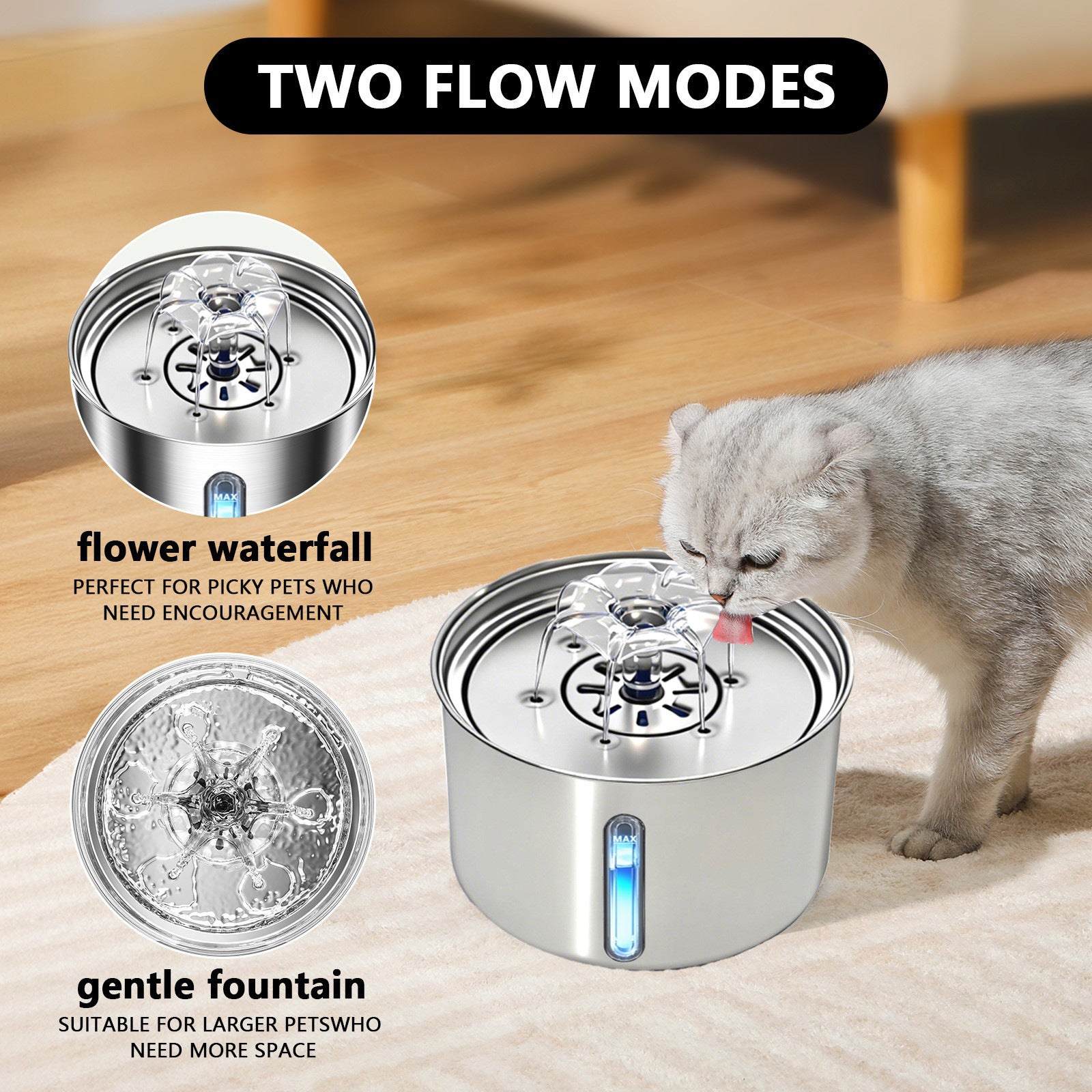 Automatic Stainless Steel Pet Water Fountain