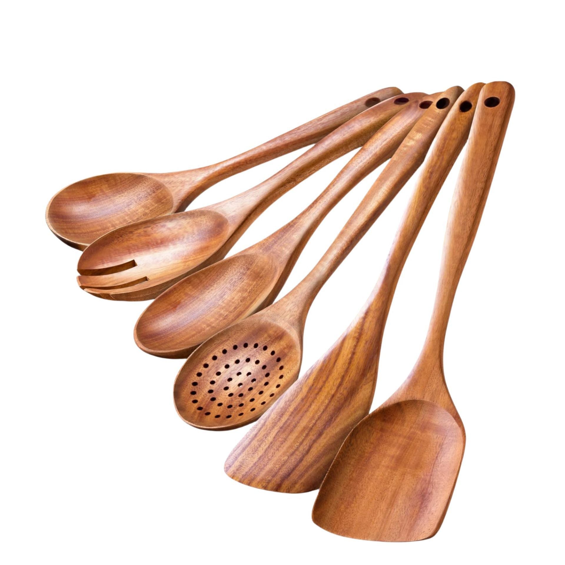 Acacia Wood Kitchen Utensil Set