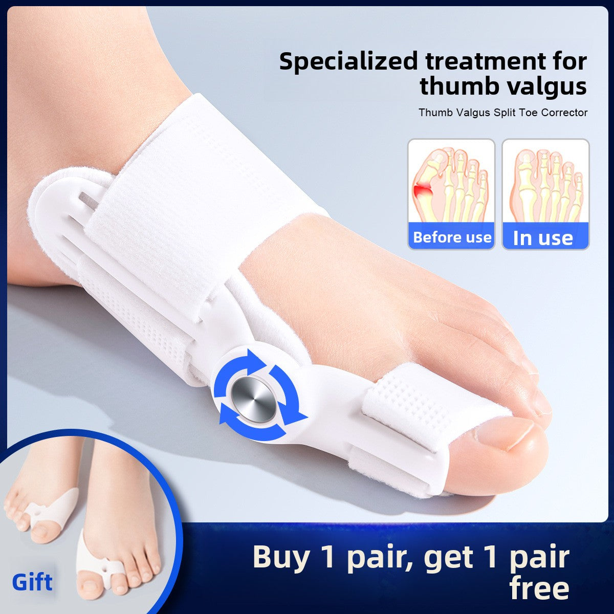 Adjustable Silicone Toe Corrector for Bunion Relief