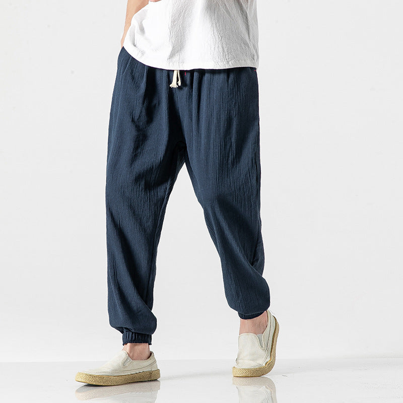 Cotton Linen Harem Pants for Men