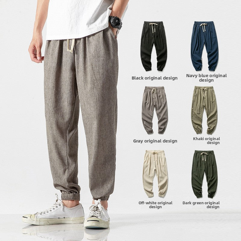 Cotton Linen Harem Pants for Men