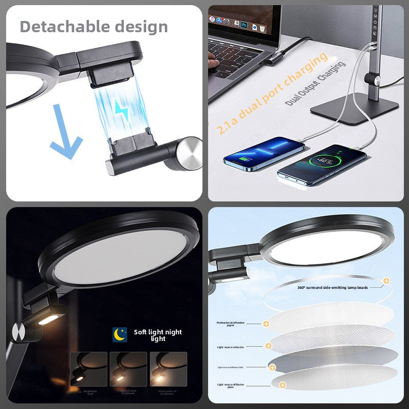 Adjustable Full Spectrum LED Desk Lamp with USB Charging