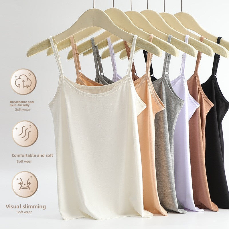 Adjustable Pure Cotton Camisole Women Seamless Vest