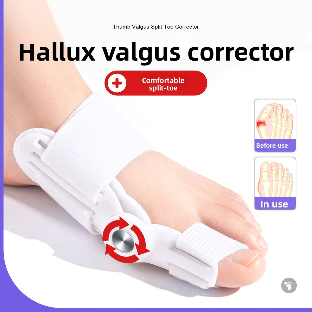 Adjustable Silicone Toe Corrector for Bunion Relief